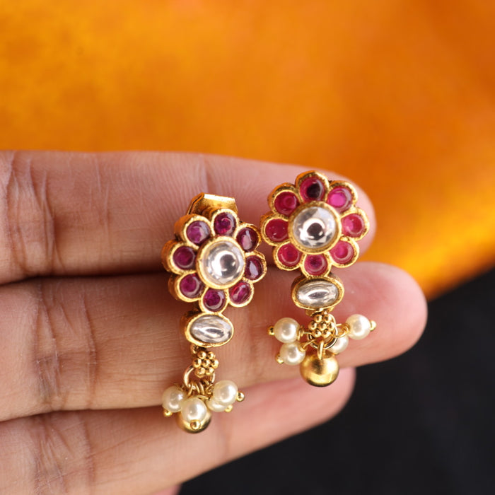 Antique ruby clip on drop earrings 4666779