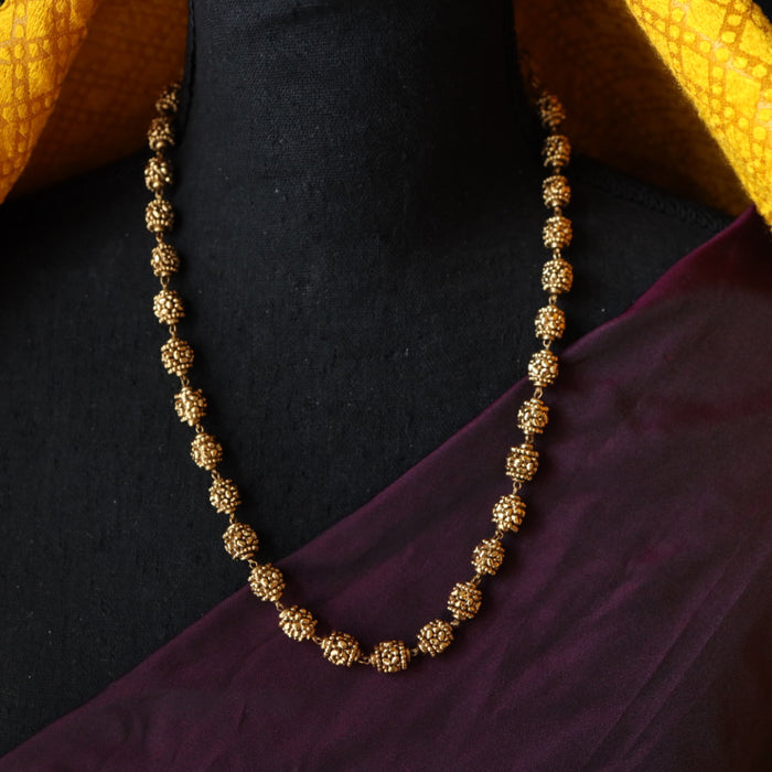 Antique gold temple long necklace  76533