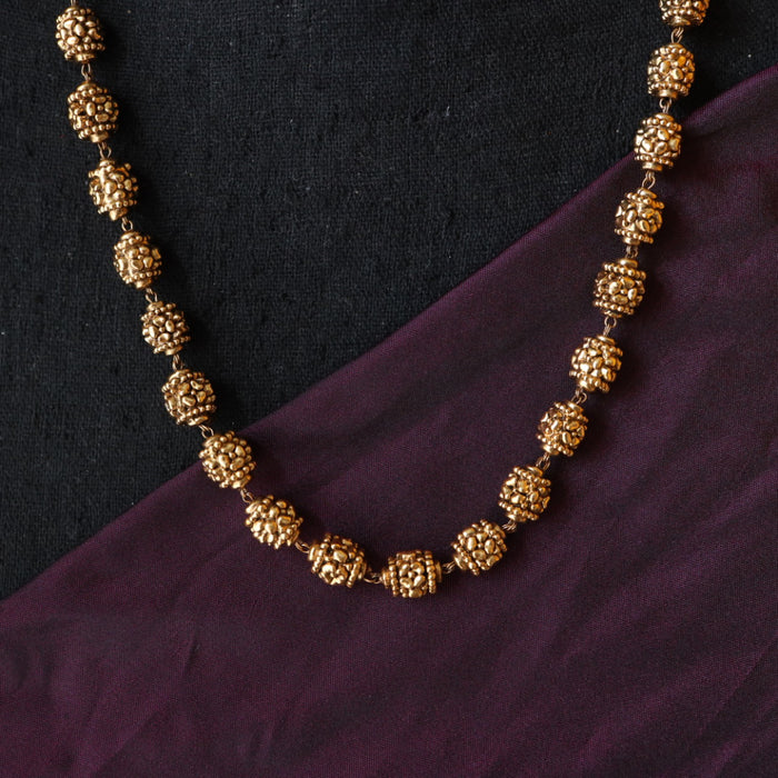 Antique gold temple long necklace  76533