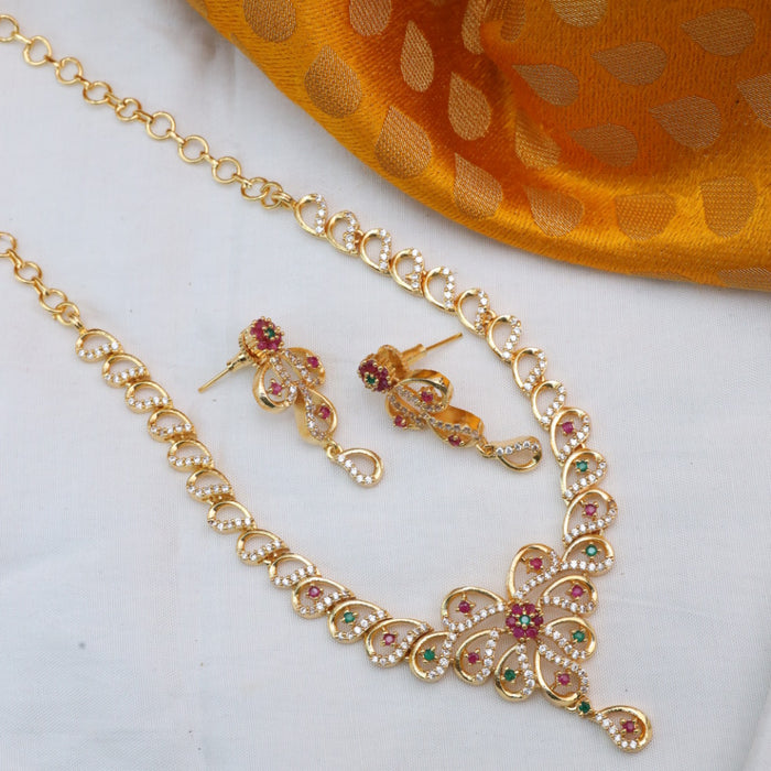 Heritage gold plated short necklace necklace 12460