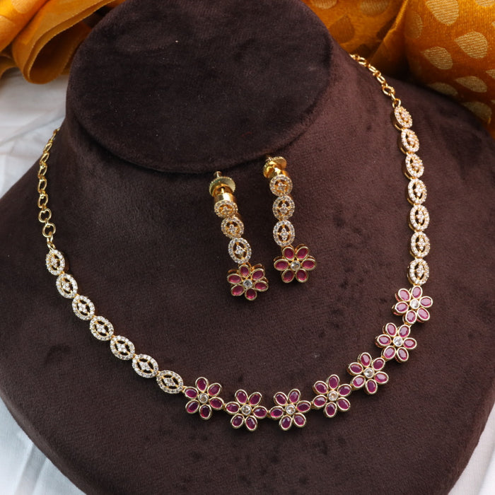 Heritage gold plated short necklace necklace 12457