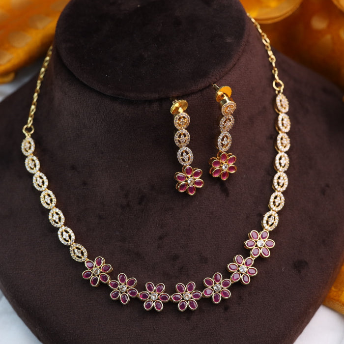 Heritage gold plated short necklace necklace 12457