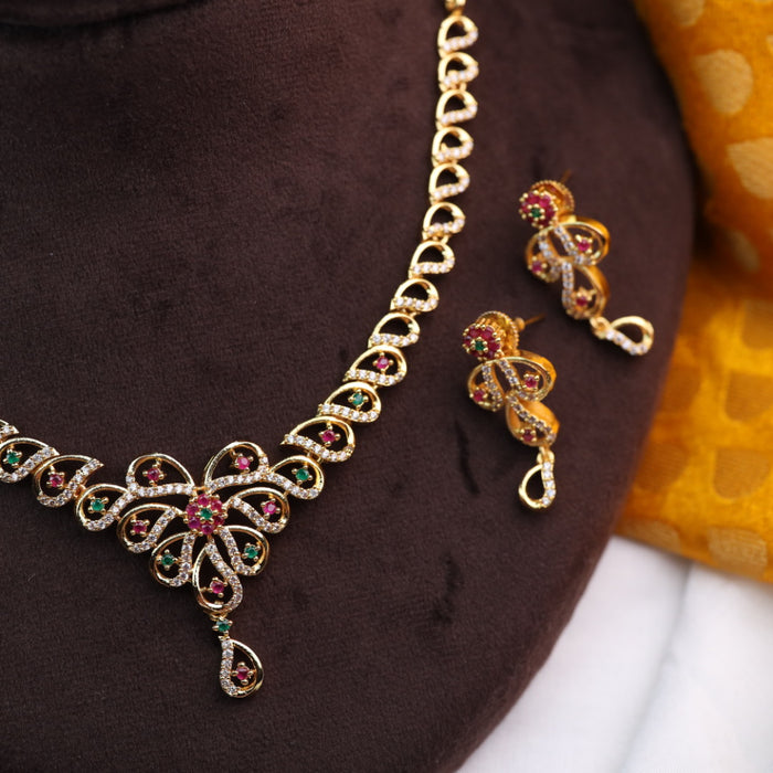 Heritage gold plated short necklace necklace 12460