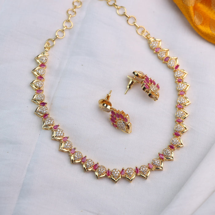 Heritage gold plated short necklace necklace 12456
