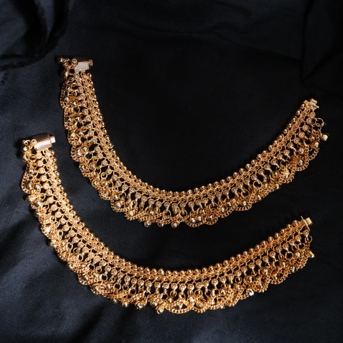 Heritage gold plated grand traditional payal HAN001