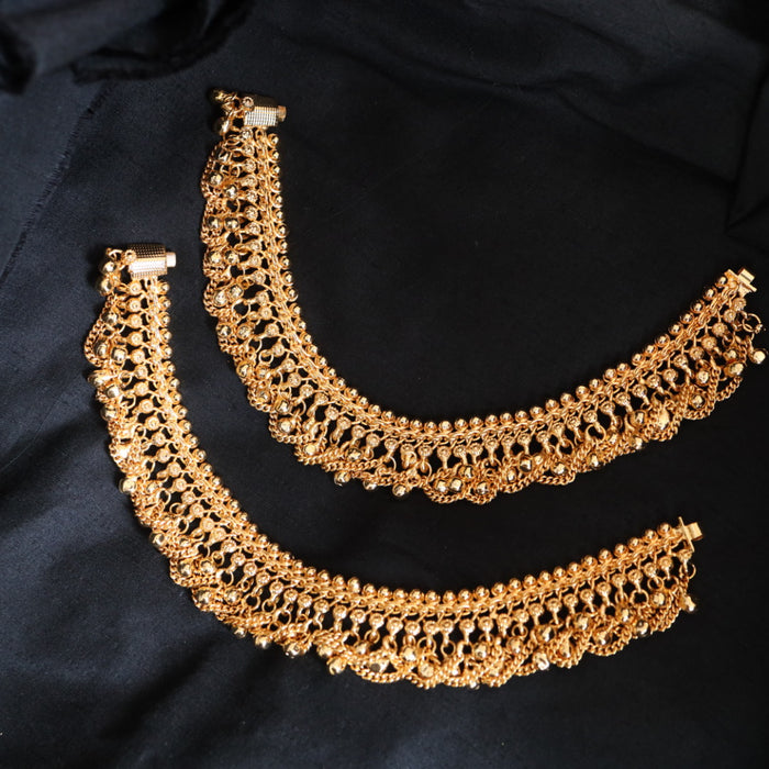 Heritage gold plated grand traditional payal HAN001