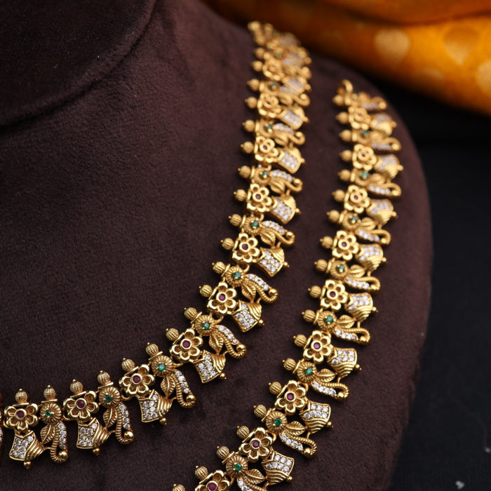 Antique gold  traditional payal 443394