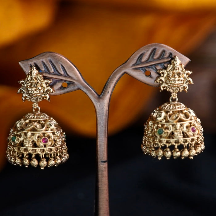 Antique temple jumka earrings 124666