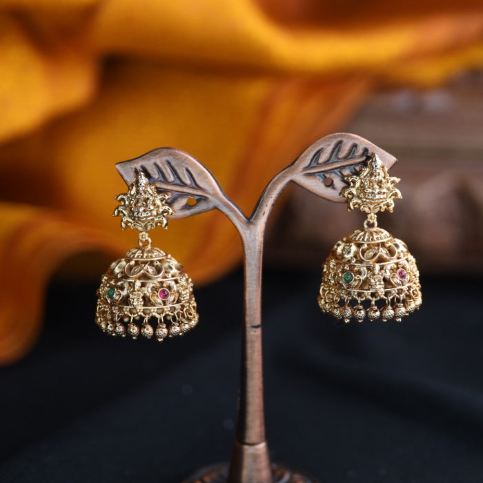 Antique temple jumka earrings 124666