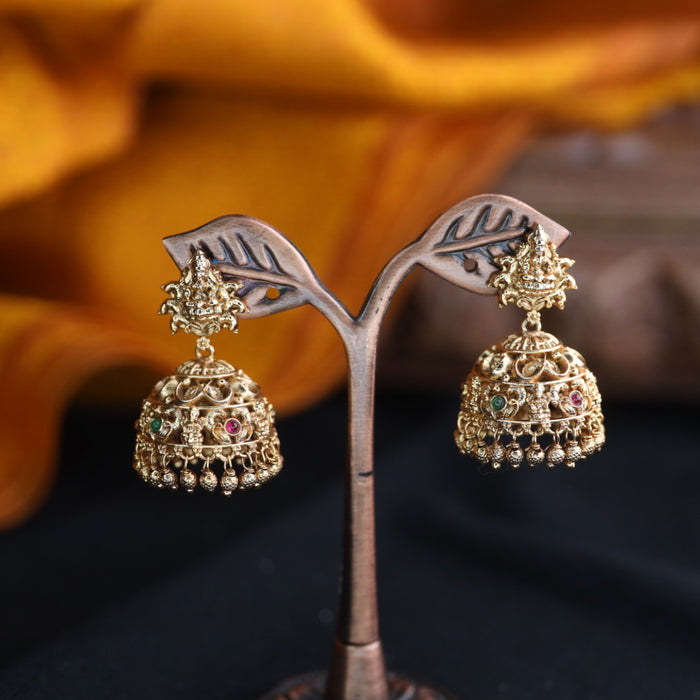 Antique temple jumka earrings 124666