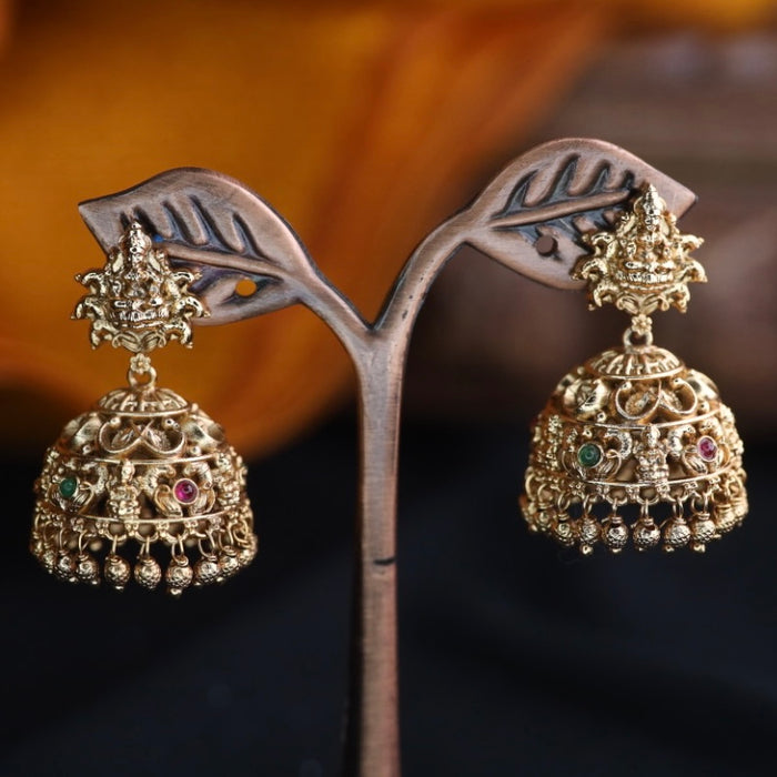 Antique temple jumka earrings 124666