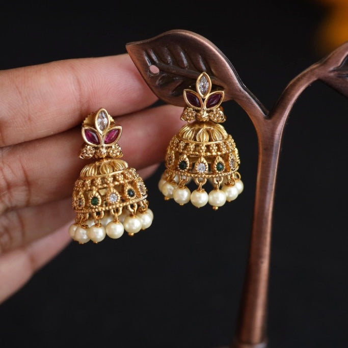 Antique mini jumka earrings 124499
