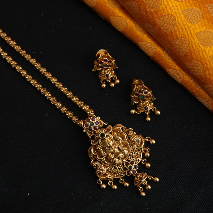 Antique long pendant chain with earrings 144883