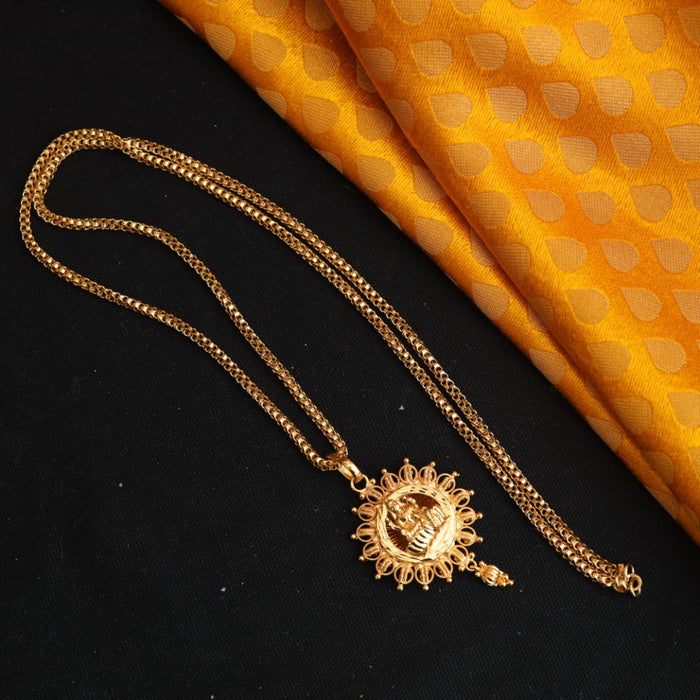 Heritage gold plated long pendant chain 1448901