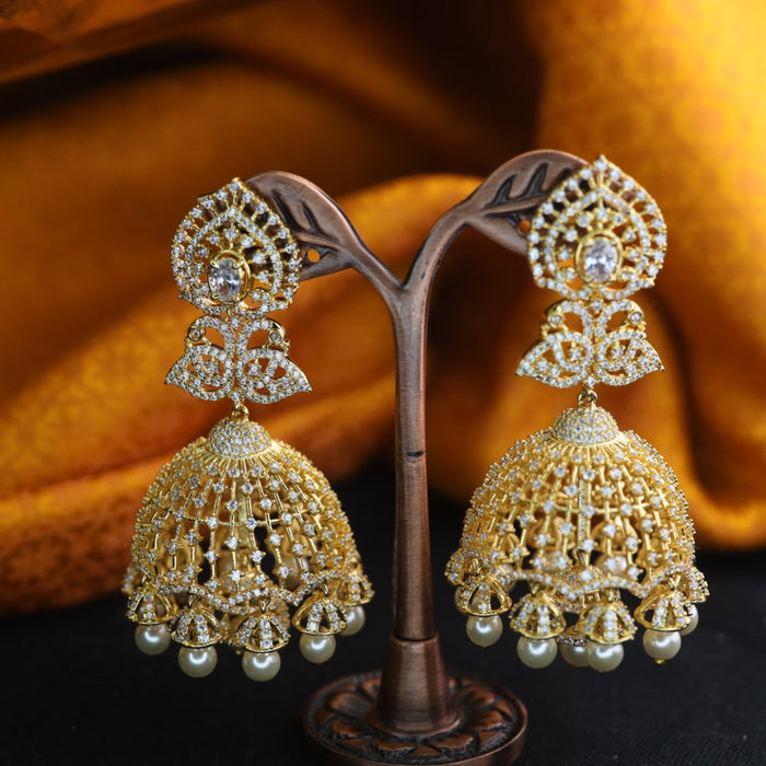 Heritage cz stone jumka earrings 124668