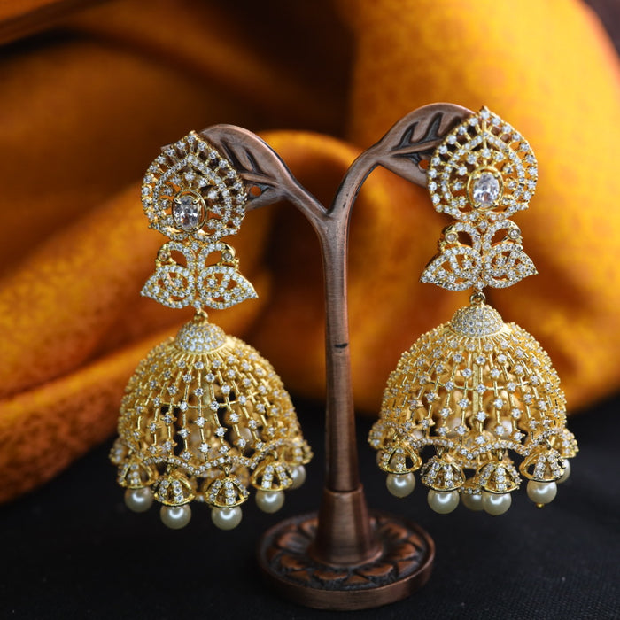 Heritage cz stone jumka earrings 124668