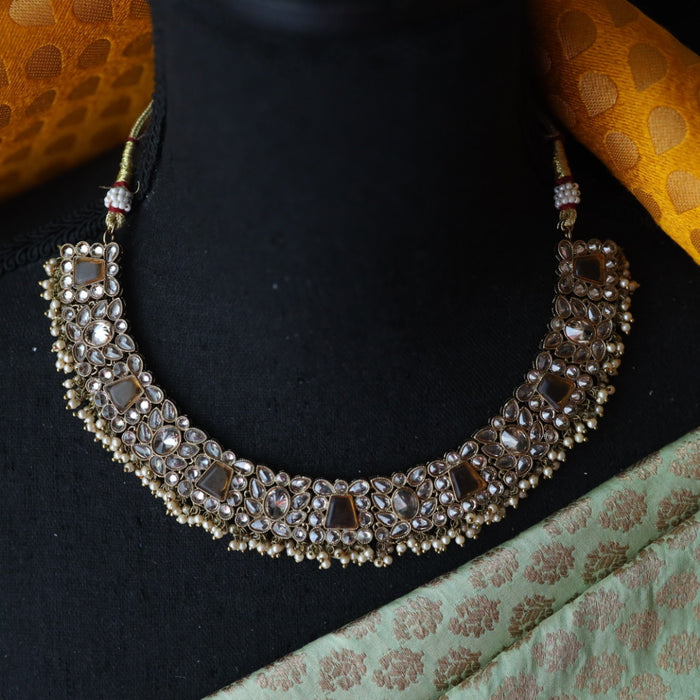 Trendy bead short necklace with earrings and tikka 1148873