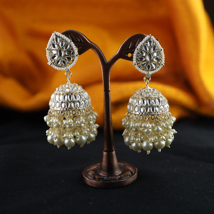 Trendy pearl jumka earrings 1246644