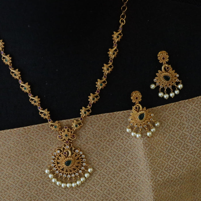 Antique short necklace with earrings 1488105