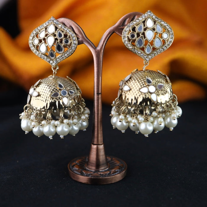 Trendy pearl jumka earrings 1246643