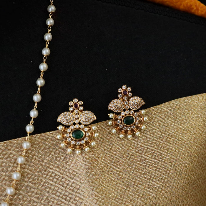 PADMINI pearl long necklace with studd earrings 14879