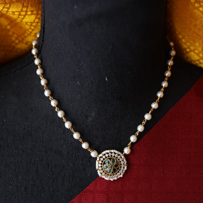 Padmini pearl choker necklace with earrings 165541