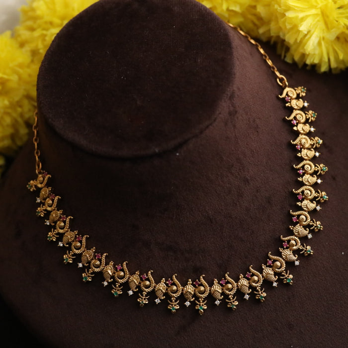 Antique short necklace with earrings 1488104