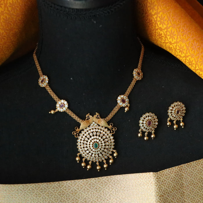 Antique short necklace with earrings 1488108