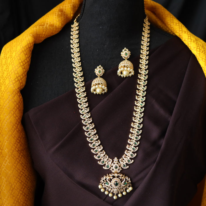 heritage mango design long necklace with earrings 988920