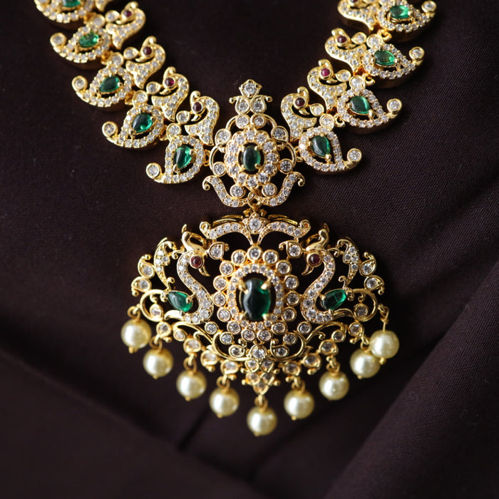 heritage mango design long necklace with earrings 988920