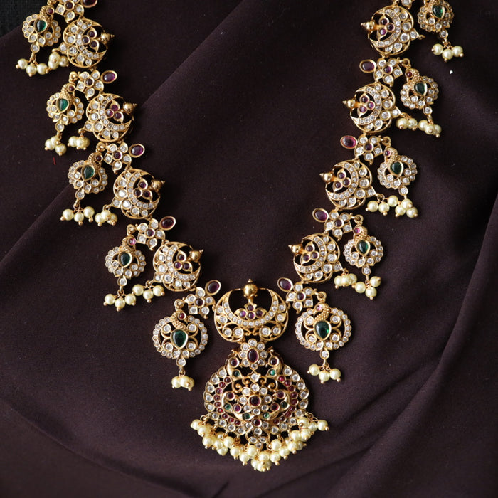 Antique long necklace with earrings / waistchain 988906