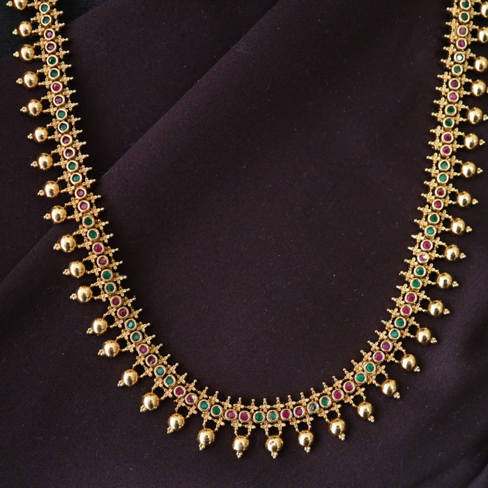 Antique gold long necklace with earrings 988911