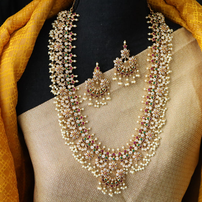 Antique pearl long necklace with earrings 988920 (Copy)