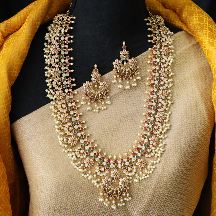 Antique pearl long necklace with earrings 988920 (Copy)