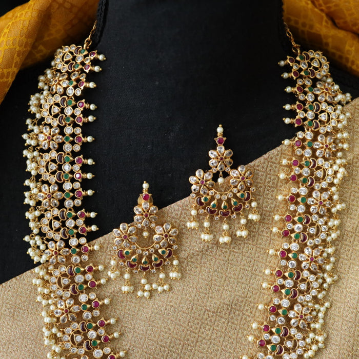 Antique pearl long necklace with earrings 988920 (Copy)