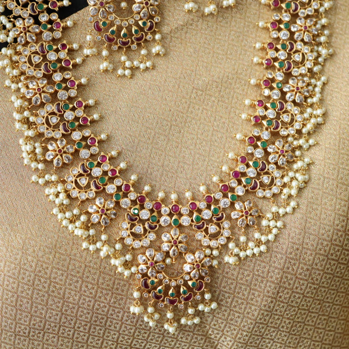 Antique pearl long necklace with earrings 988920 (Copy)