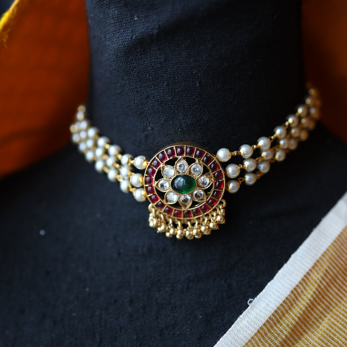 Padmini pearl choker necklace with earrings CCB1356