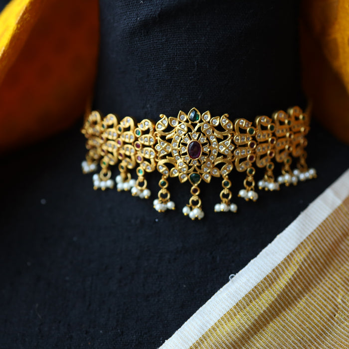 Antique choker necklace with earrings CCB346