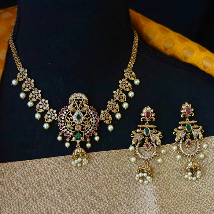 Antique  choker necklace with earrings 148546