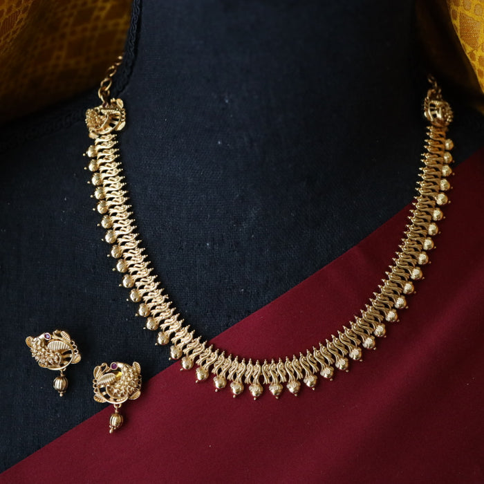 Antique short necklace with earrings 988988922