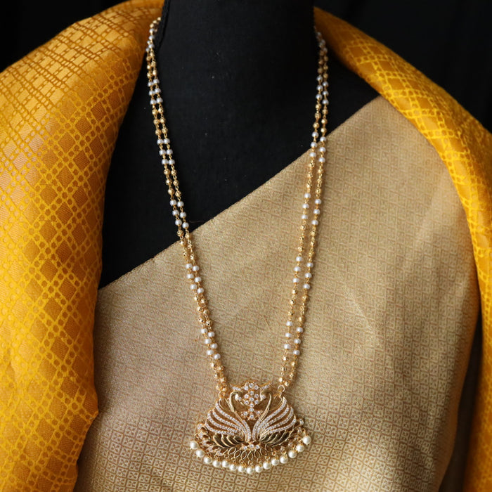 Heritage gold plated padakam long necklace 9889552