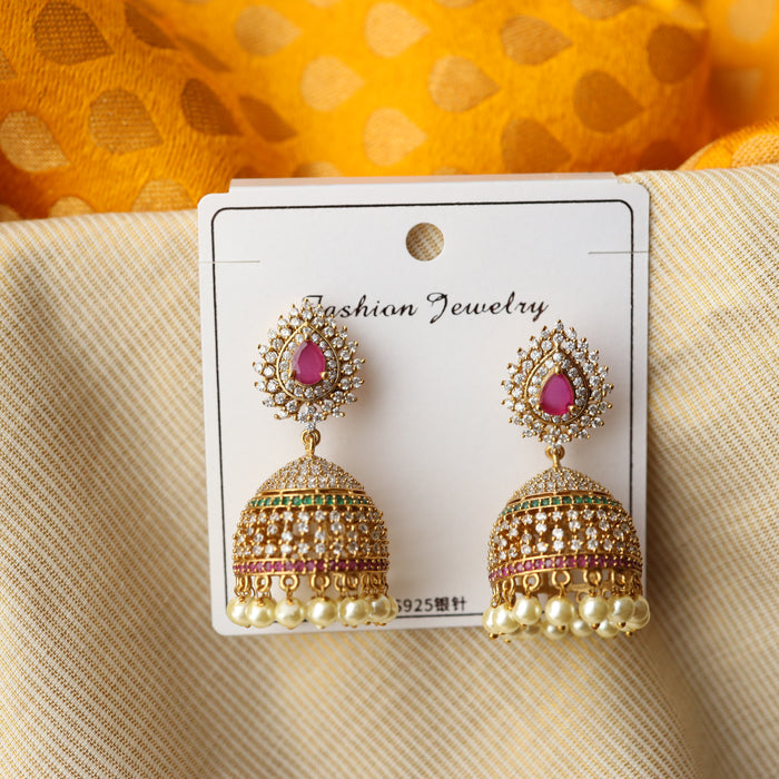 Antique multi stone jumka earring AJ27