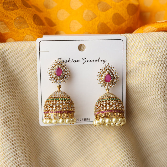 Antique multi stone jumka earring AJ27