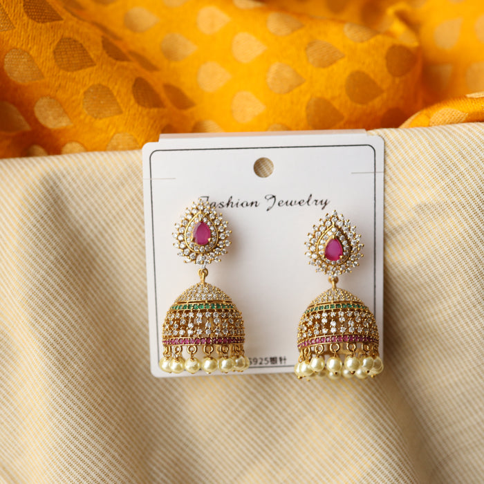 Antique multi stone jumka earring AJ27
