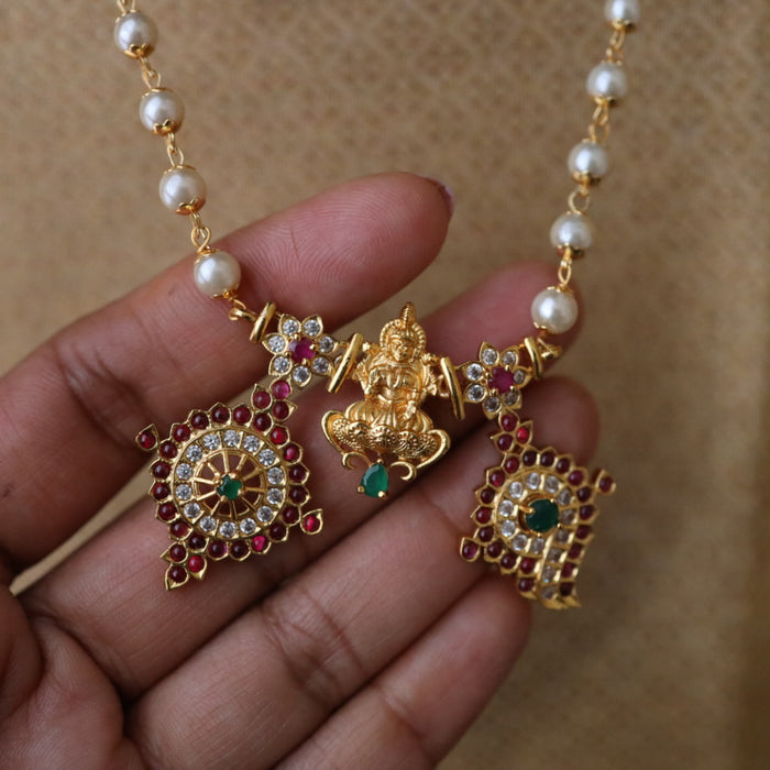 PADMINI pearl temple long necklace with earrings 1770899