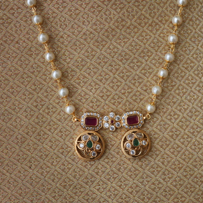 PADMINI pearl long necklace with earrings 75550