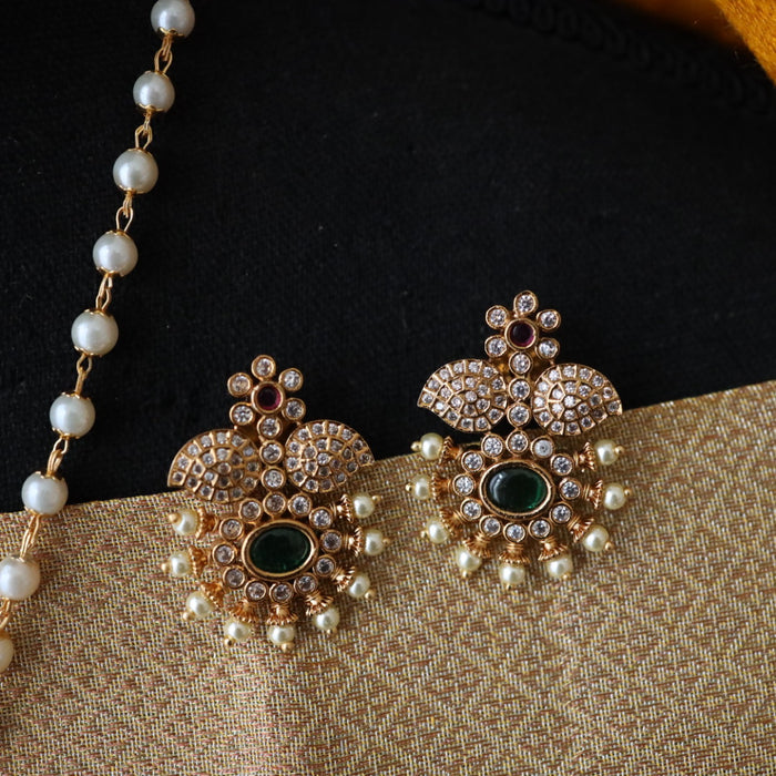 PADMINI pearl long necklace with studd earrings 14879