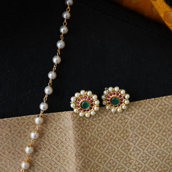 PADMINI pearl long necklace with earrings 1770876
