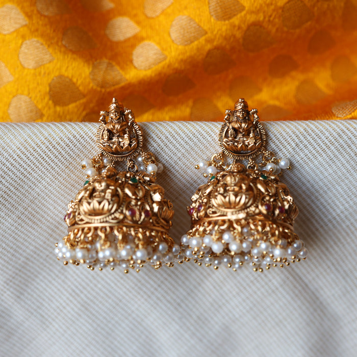 Antique temple jumka earrings AJ641