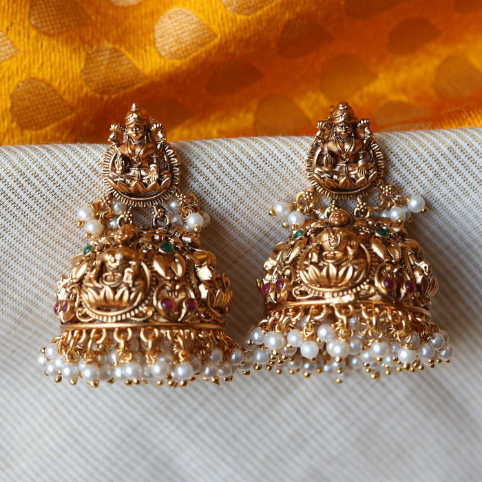 Antique temple jumka earrings AJ641